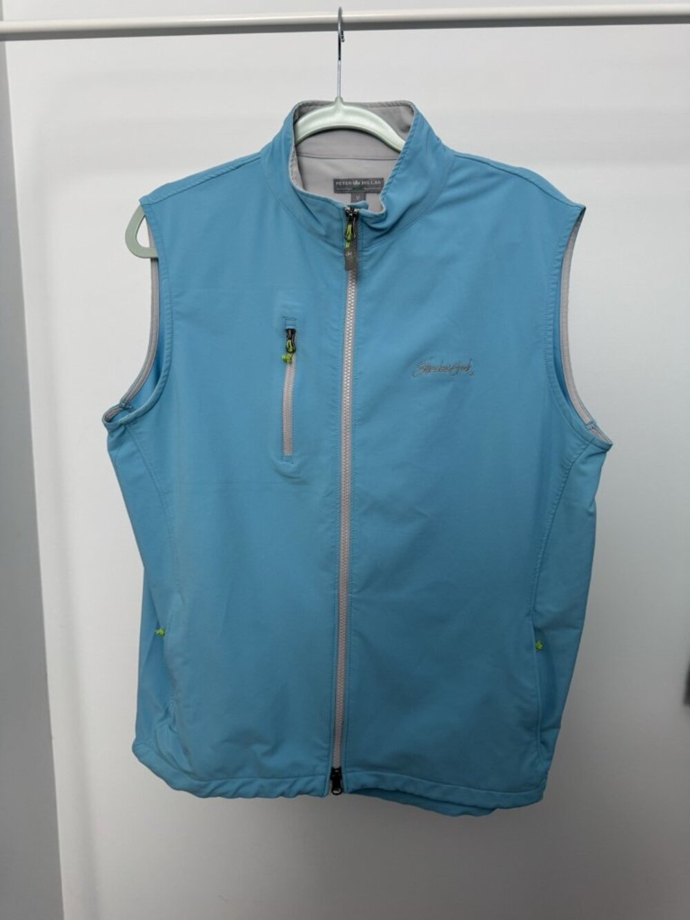 Peter Millar Wind Vest Men's Medium Blue Performance Golf Layer